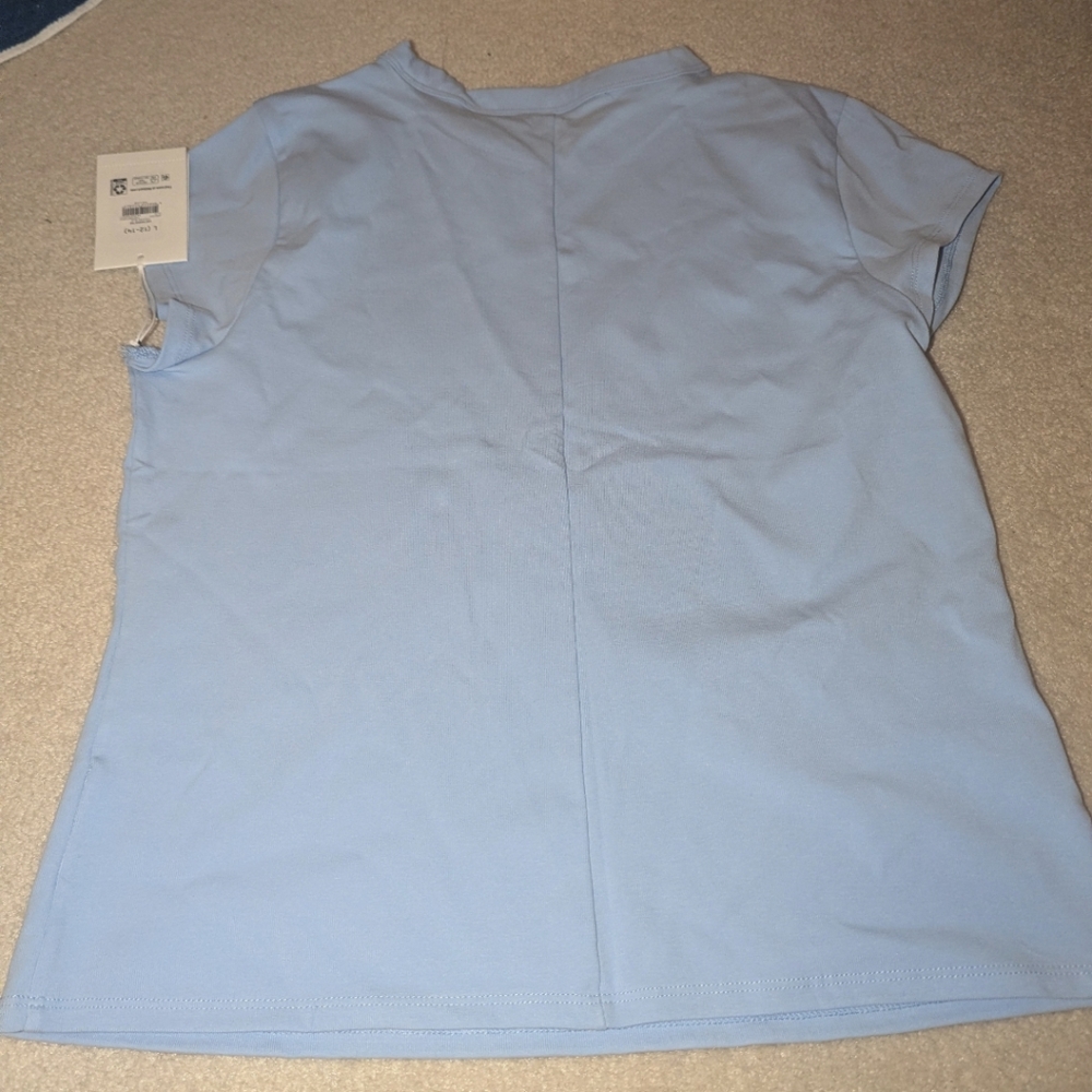 Nwt Free Assembly Women’s Light Blue Short Sleeve - Picture 2 of 4